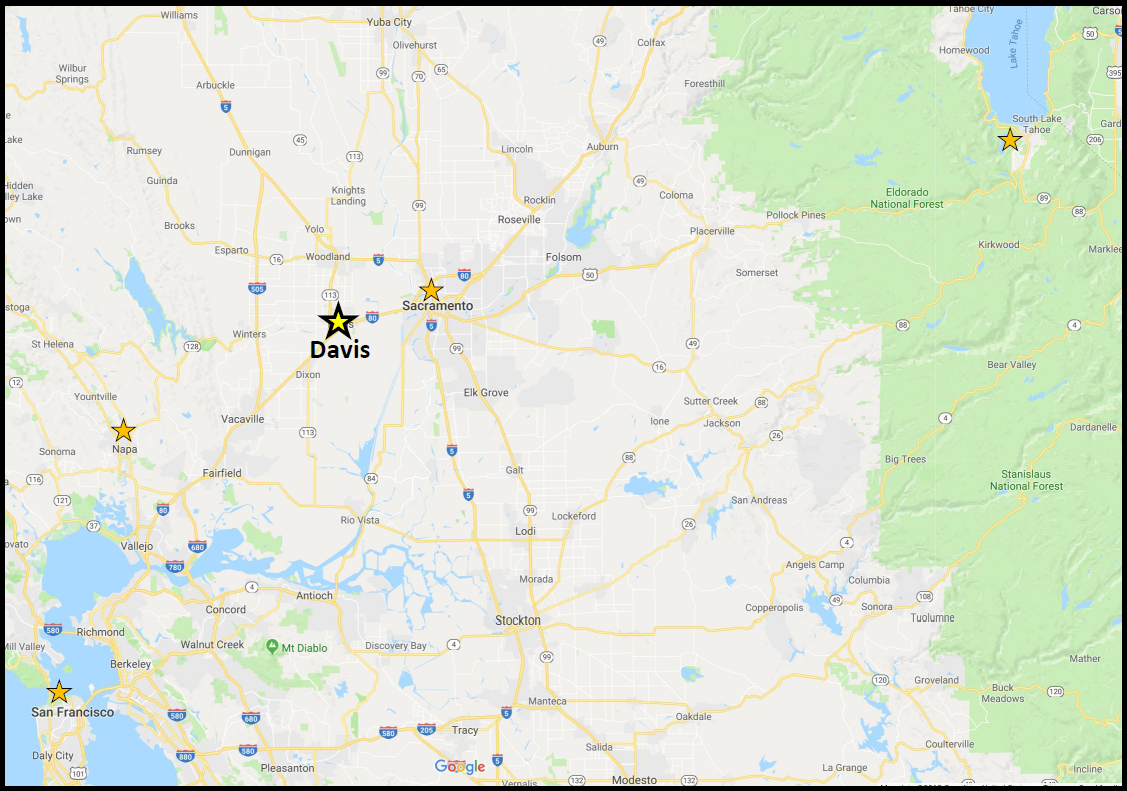 Davis CA Map 